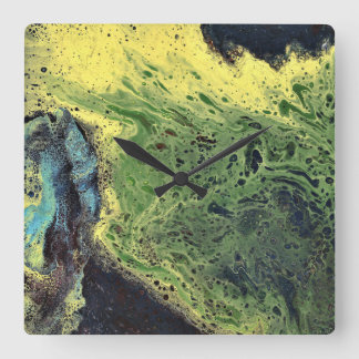 フェード遠くに1抽象芸術クロック スクエア壁時計