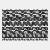 フェード ブラック ホワイト ドゥードル ライン ラッピングペーパーシート (正面3)