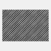 フェード ブラック ホワイト ドゥードル ライン ラッピングペーパーシート (正面)