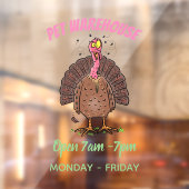 フエおもしろいマンガの茶色の農業用トルコ ウィンドウサイン (シート2)