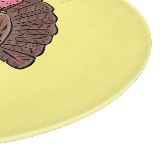 フエおもしろいマンガの茶色の農業用トルコ カッティングボード (角)