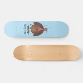 フエおもしろいマンガの茶色の農業用トルコ スケートボード (横)
