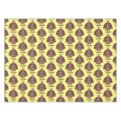 フエおもしろいマンガの茶色の農業用トルコ テーブルクロス (正面(横))