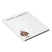 フエおもしろいマンガの茶色の農業用トルコ ノートパッド (アングル)