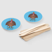 フエおもしろいマンガの茶色の農業用トルコ ハンドファン (組立なし)