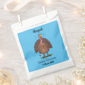 フエおもしろいマンガの茶色の農業用トルコ フェイバーバッグ (クリップ留めされた状態)