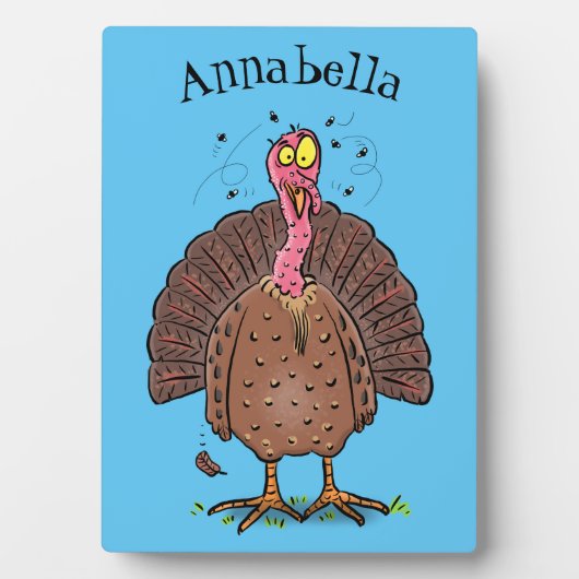 フエおもしろいマンガの茶色の農業用トルコ フォトプラーク (正面)