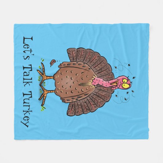 フエおもしろいマンガの茶色の農業用トルコ フリースブランケット (正面(横))