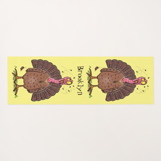 フエおもしろいマンガの茶色の農業用トルコ ヨガマット (裏面(横))