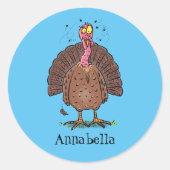 フエおもしろいマンガの茶色の農業用トルコ ラウンドシール (正面)