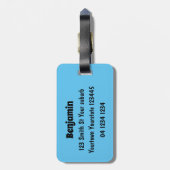 フエおもしろいマンガの茶色の農業用トルコ ラゲッジタグ (裏面縦)