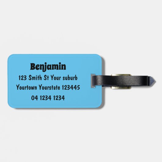 フエおもしろいマンガの茶色の農業用トルコ ラゲッジタグ (裏面横)