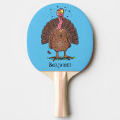 フエおもしろいマンガの茶色の農業用トルコ 卓球ラケット (正面)