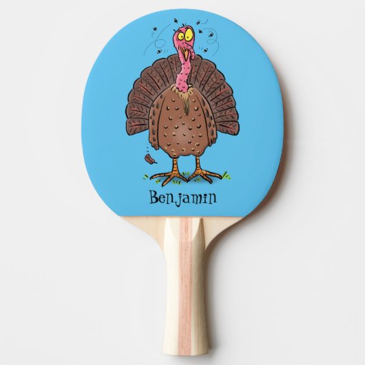 フエおもしろいマンガの茶色の農業用トルコ 卓球ラケット (正面)
