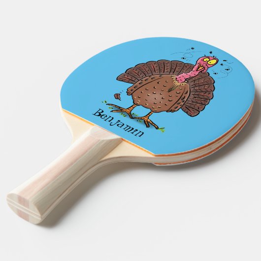 フエおもしろいマンガの茶色の農業用トルコ 卓球ラケット (正面アングル)