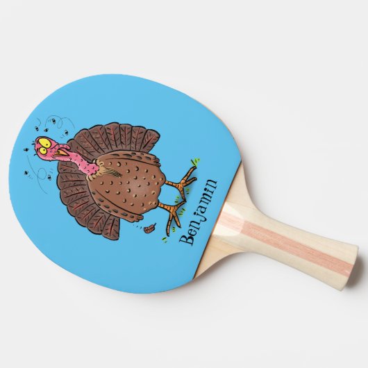 フエおもしろいマンガの茶色の農業用トルコ 卓球ラケット (横)