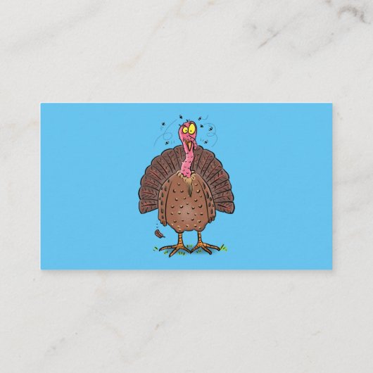 フエおもしろいマンガの茶色の農業用トルコ 名刺 (裏面)