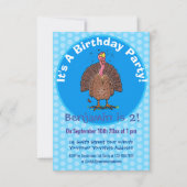 フエおもしろいマンガの茶色の農業用トルコ 招待状 (正面)