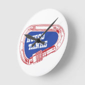 フエコタンクカラビナー ラウンド壁時計 (傾斜)