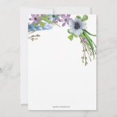 フエザーズ アンド フラワーズ ブライダル シャワー 招待状 (裏面)