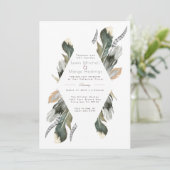 フエザー・ウォーターカラー・ダイヤモンドオーバーレイ | リハーサル 招待状 (スタンド正面)