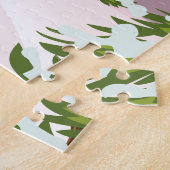 フエスフランスレトロスキーポスター ジグソーパズル (側面)