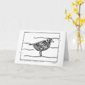 フエチドリの当惑および挨拶状 カード (黄色い花)