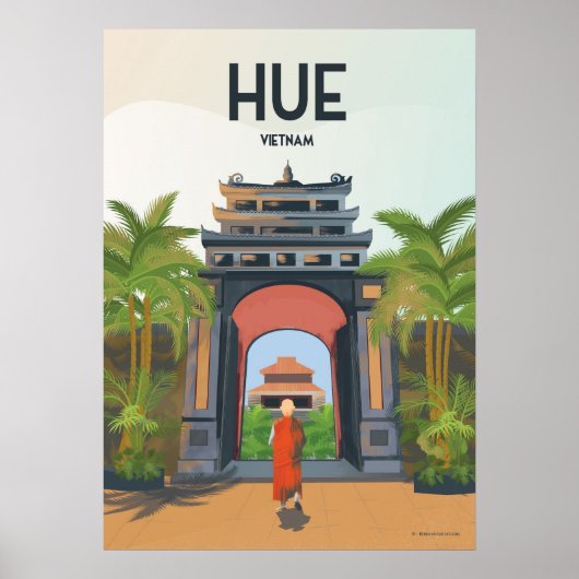 フエベトナムヴィンテージ旅行ポスター ポスター (正面)