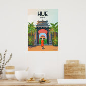 フエベトナムヴィンテージ旅行ポスター ポスター (キッチン)