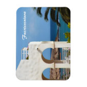 フエルテベントゥーラ島の海岸沿いの旅を描いたアート マグネット (縦)