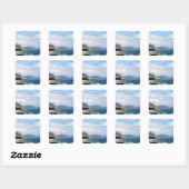 フエルテベントゥーラ島 海岸の旅を描いたアート スクエアシール (シート)