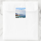 フエルテベントゥーラ島 海岸の旅を描いたアート スクエアシール (バッグ)