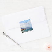 フエルテベントゥーラ島 海岸の旅を描いたアート スクエアシール (封筒)