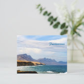 フエルテベントゥーラ島 海岸の旅を描いたアート ポストカード (スタンド正面)