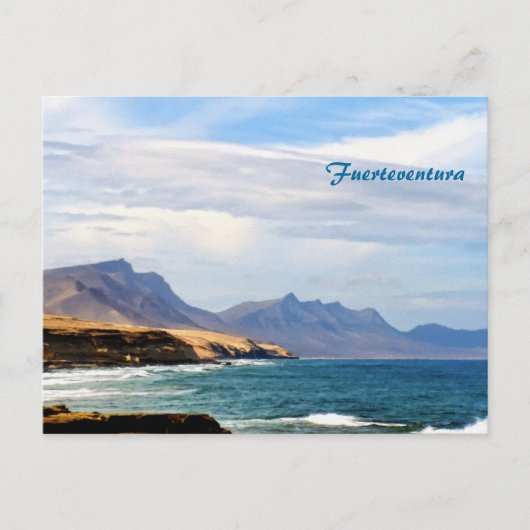 フエルテベントゥーラ島 海岸の旅を描いたアート ポストカード (正面)