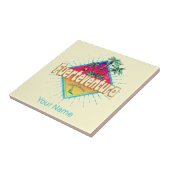 フエルテヴェンチュラサーファーカナリア諸島ヴィンテージ タイル (側面)