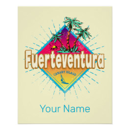 フエルテヴェンチュラサーファーカナリア諸島ヴィンテージ ポスター