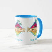 フエルテヴェンチュラサーファーカナリア諸島ヴィンテージ マグカップ (正面右)