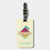 フエルテヴェンチュラサーファーカナリア諸島ヴィンテージ ラゲッジタグ (正面縦)