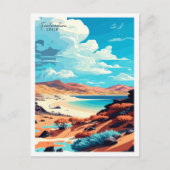 フエルテヴェンチュラスペインのヴィンテージ旅行イラストレーション ポストカード (正面)