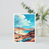 フエルテヴェンチュラスペインのヴィンテージ旅行イラストレーション ポストカード (スタンド正面)