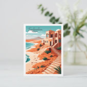 フエルテヴェンチュラスペインのヴィンテージ旅行イラストレーション ポストカード (スタンド正面)