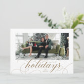 フエレガントライフォーマルスクリプト休日のフォトカード シーズンカード (スタンド正面)