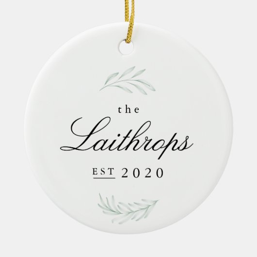 フエレガントロンドズ新初めてのクリスマスオーナメント セラミックオーナメント (正面)