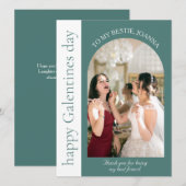 フエレガント最高のレンズGalentines day Bestie写真 シーズンカード (正面/裏面)