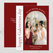 フエレガント最高のレンズGalentines day Bestie写真 シーズンカード (正面/裏面)