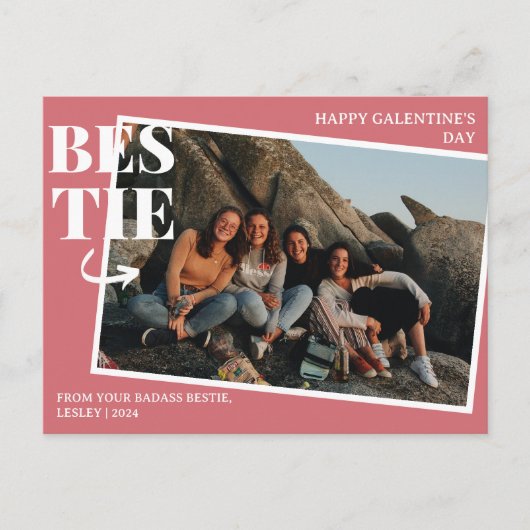 フエレガント最高のレンドズ・ガレンティンの日のベスティー写真 シーズンポストカード (正面)