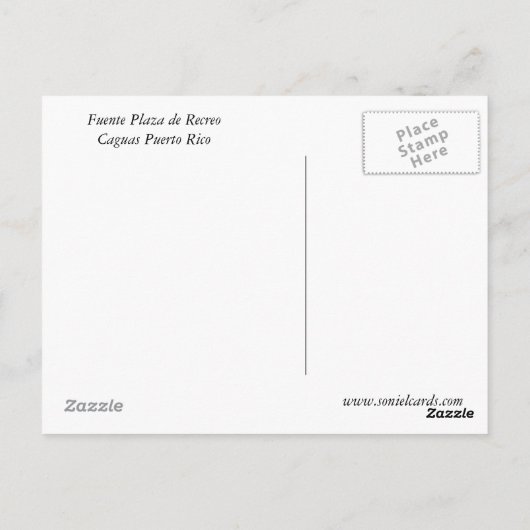 フエンテプラザデカガス ポストカード (裏面)