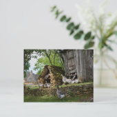 フォアグ伝統的ラのグース農場用葉書 ポストカード (スタンド正面)