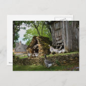 フォアグ伝統的ラのグース農場用葉書 ポストカード (正面/裏面)